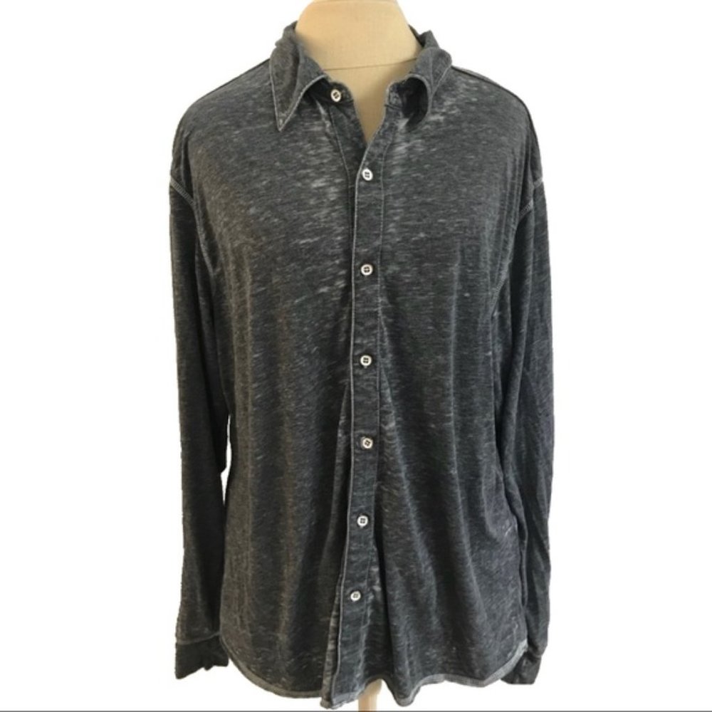 Gray Button down, Soft and Flowy Size XL